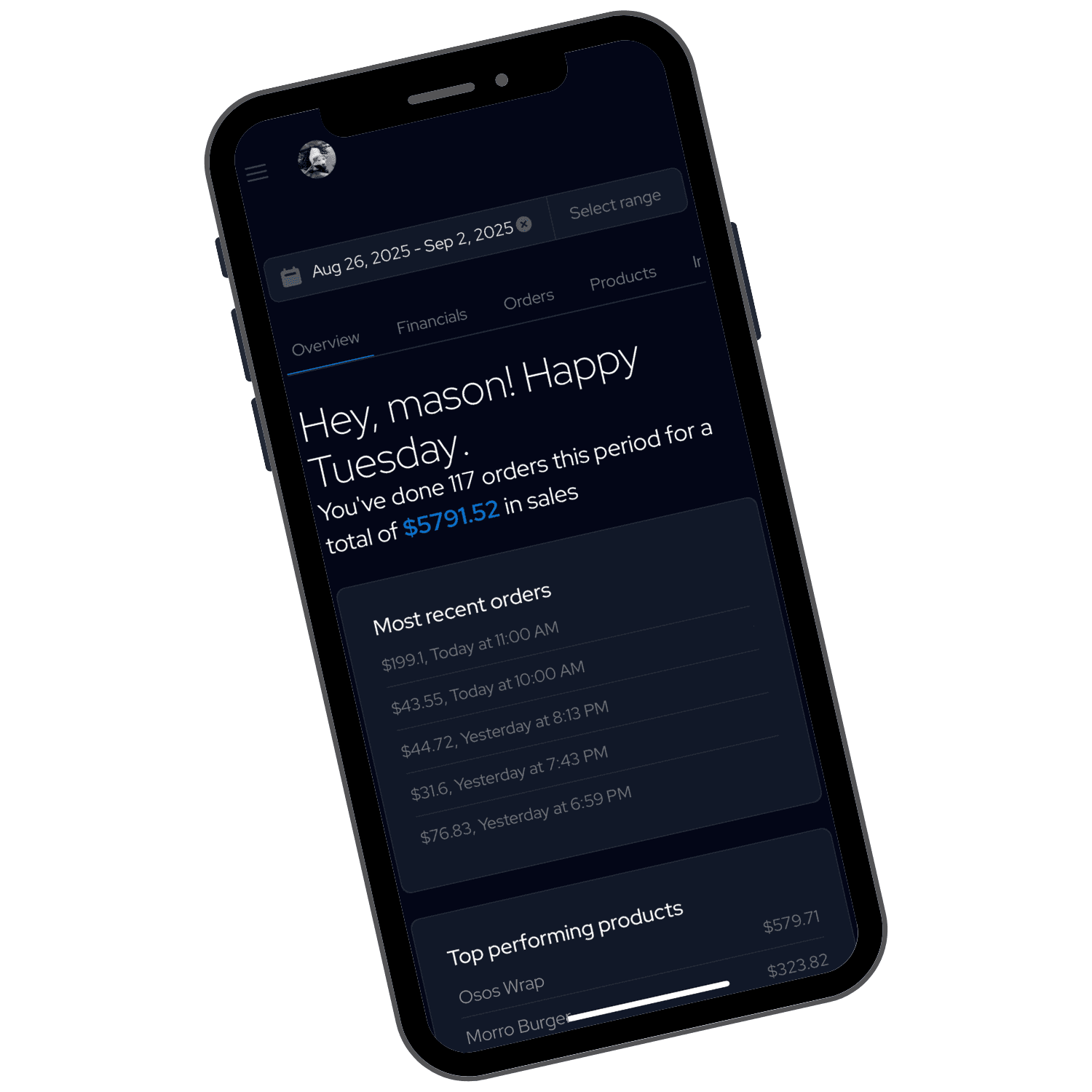 Blueplate Dash — mobile
